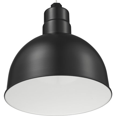 R Series Satin Black 12 inch Deep Bowl Shade